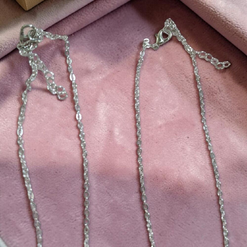 Silver Tone Rhinestone Cat Necklaces, Dainty Kitty Pendant Jewelry Set - Picture 5 of 5